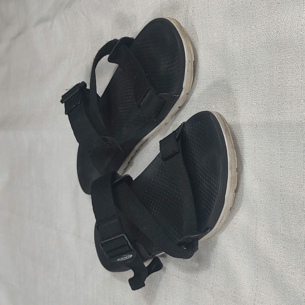 Chaco Black Sandals with Cross Strap Slip On Open Toe Size 10